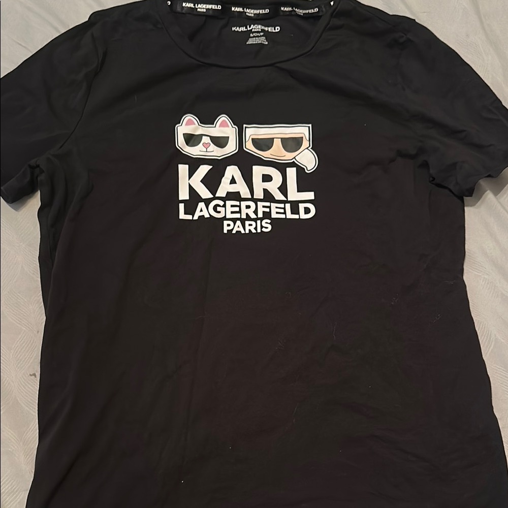 Karl Lagerfeld Black Graphic T-Shirt